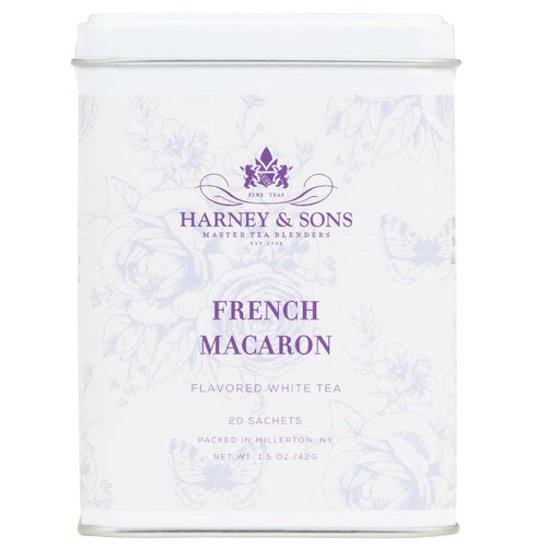 Harney & Sons French Macaron, White Tea, 20 sachet tin