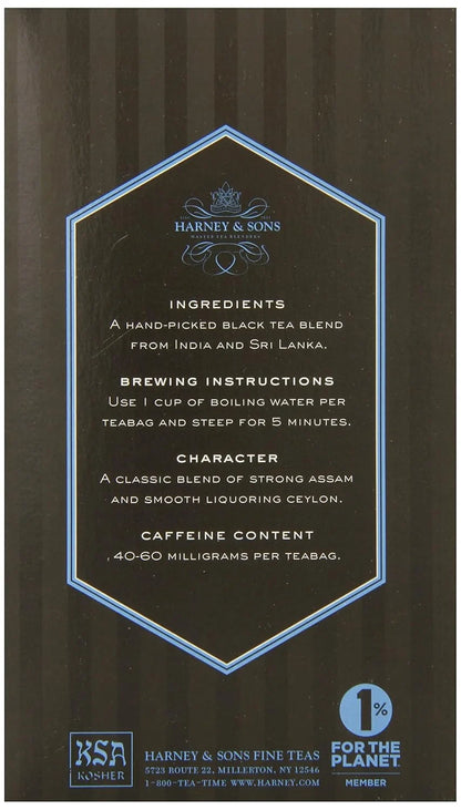 Harney & Sons Black Tea, Orange Pekoe, 20 Tea Bags (Pack of 2)