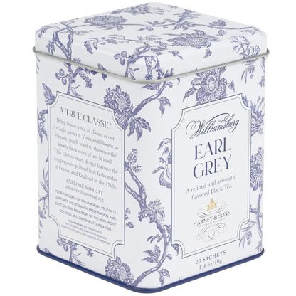 Harney & Sons Williamsburg Earl Grey Tea, 20 Sachets in Tin