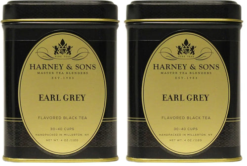 Harney & Sons Black Earl Grey Loose Leaf Tea,4 Ounce,(Pack of 2)