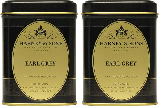 Harney & Sons Black Earl Grey Loose Leaf Tea,4 Ounce,(Pack of 2)