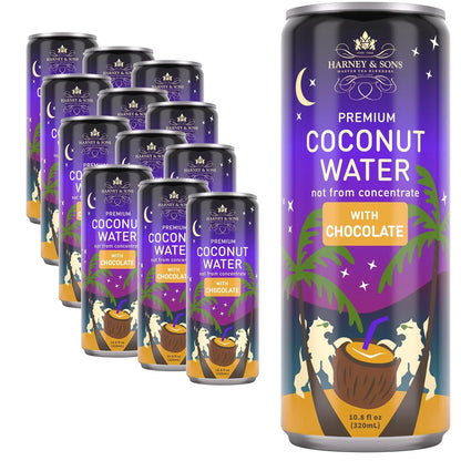 Harney & Sons Chocolate Coconut Water, 10.8 fl oz (Pack of 12)