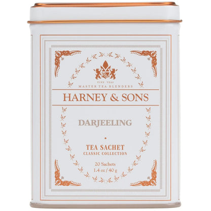 Harney & Sons Classic Darjeeling Black Tea, 20 Sachets in Tin