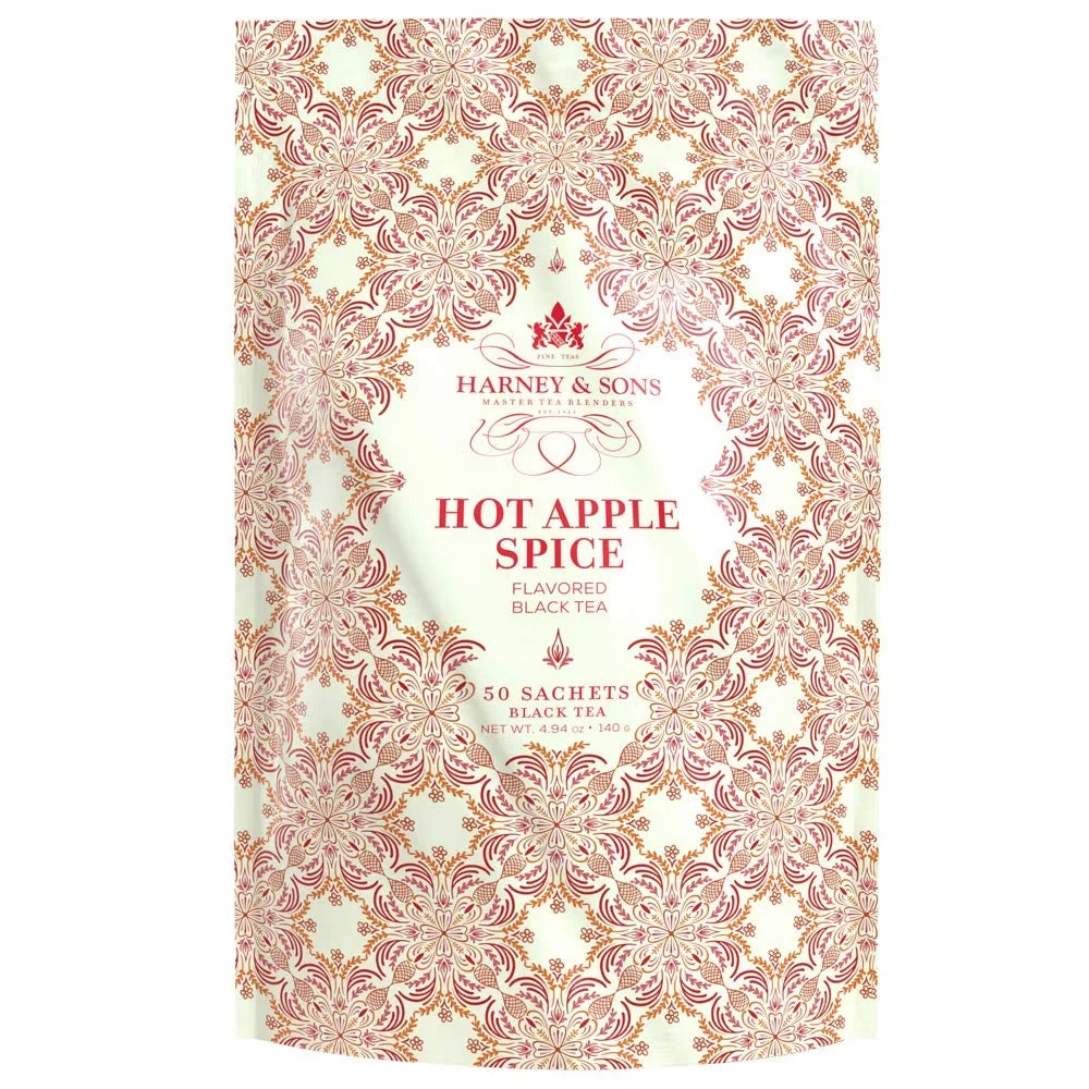 Harney & Sons Hot Apple Spice Black Tea, 50 Sachets
