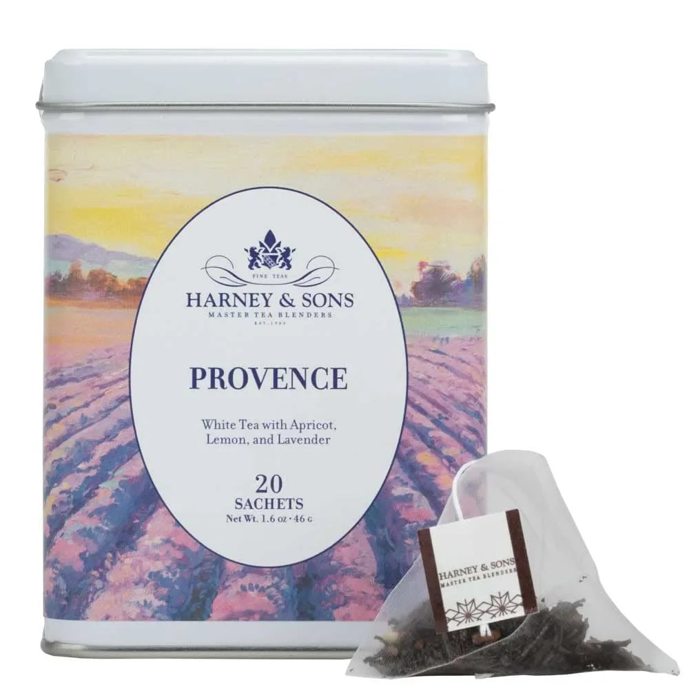 Harney & Sons Provence Tea, White Tea with Flavors of Apricot, Lemon and Lavender, (Pack of 2)