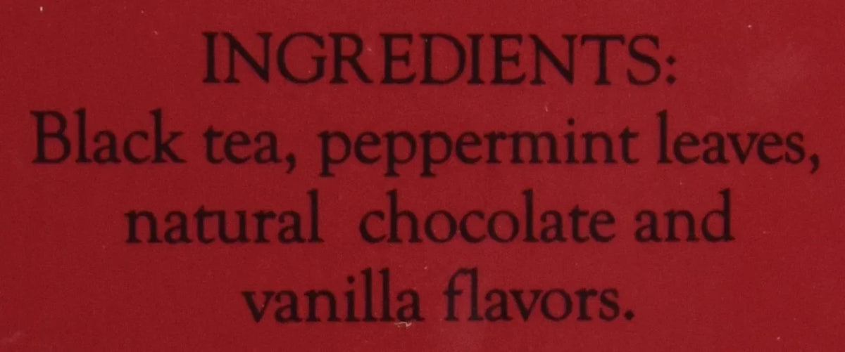 Harney and Sons Chocolate Mint, Flavored Black Tea - 20 Sachets per Tin (Pack of 2)