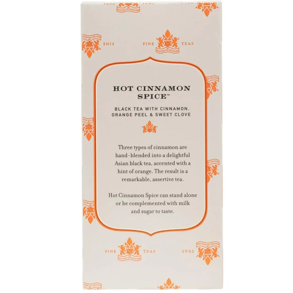 Harney & Sons Black Tea Bags, Hot Cinnamon Spice, 20 Count