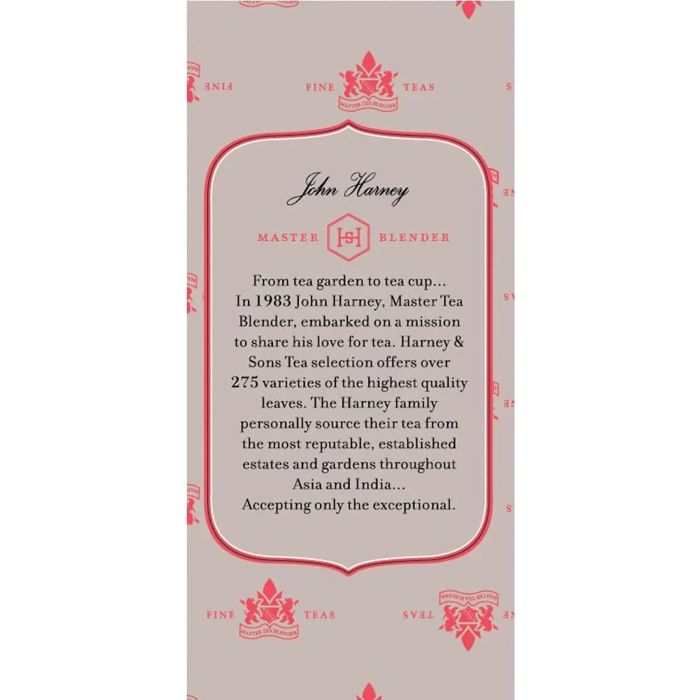 Harney & Sons Premium Tea, Organic Rooibos Herbal Tea, Individually Wrapped Tea Bags, 20/box