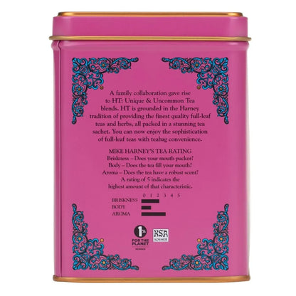 Harney & Sons HT Raspberry Herbal Tea, Caffeine Free, 20 Sachets Tin (Pack of 2)