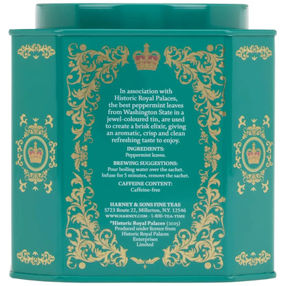 Harney & Sons Peppermint Herbal Tea in Sachets, Caffeine-Free Herbal, 30 Sachets