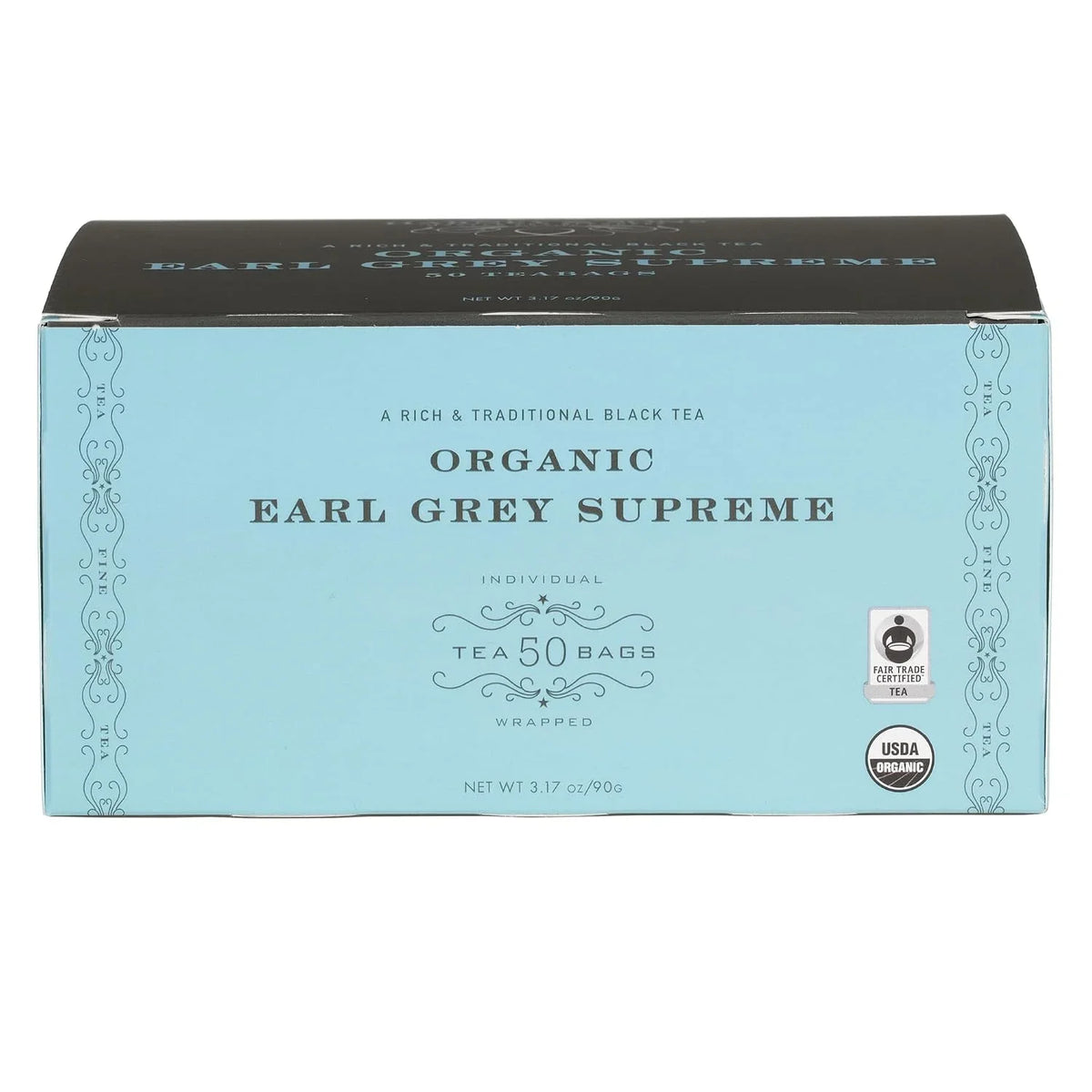 Harney & Sons Organic Earl Grey Supreme Tea Bags, 50 Count